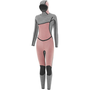 2025 Nyord Womens Furno Ultra Plus 6/5/4mm Hooded Chest Zip Wetsuit FUPW654001 - Black
